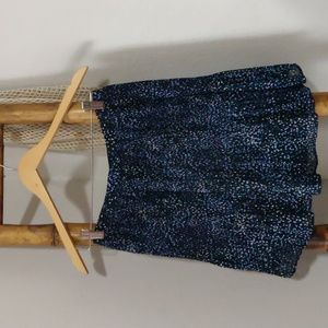 Banana Republic Pleated Mini Skirt With Periwinkle, Lilac, Light Blue Do…